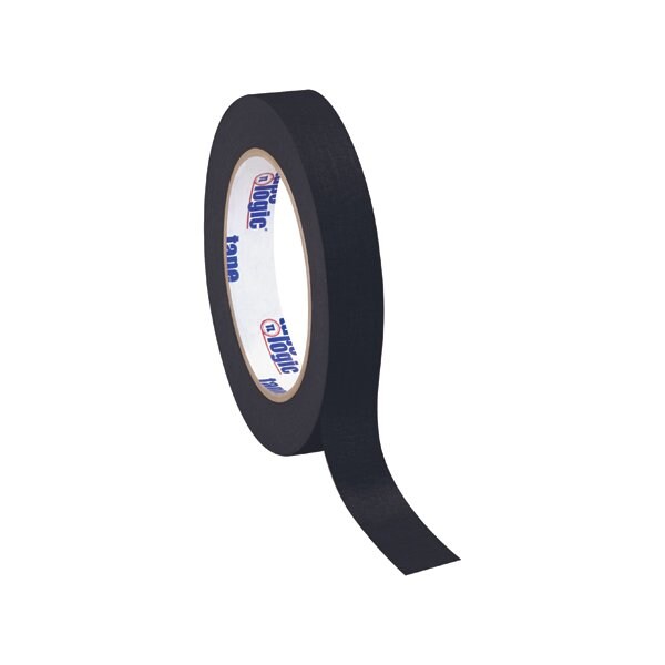 Tape Logic 3/4'' x 60 yds. Black Tape Logic Masking Tape, 12PK T93400312PKB - main